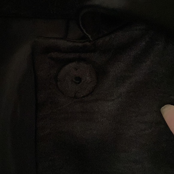 Worthington Size 12 Classic Black Belted Longline Outerwear Trenchcoat 4953 - Picture 5 of 11